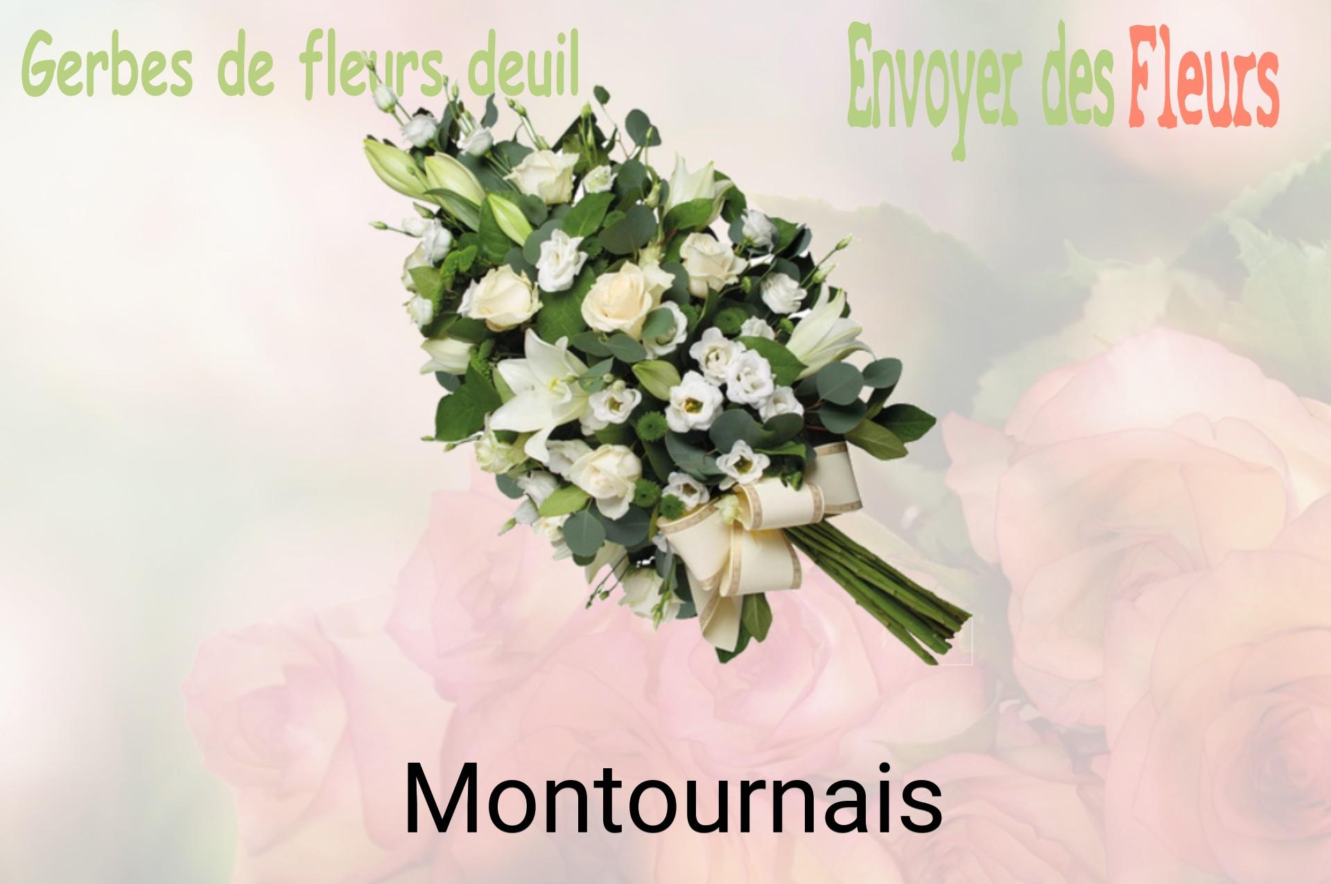 Gerbe de fleurs de deuil livrée à Montournais